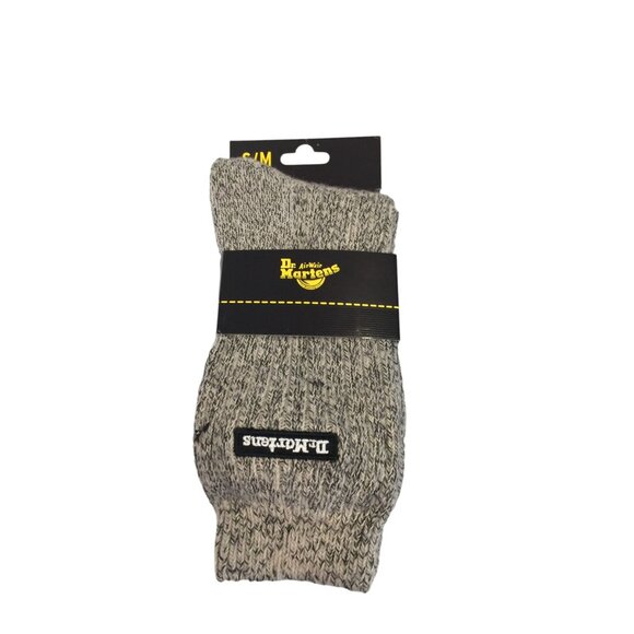 Dr Martens Airwair S/M 3-8 Merino Wool Blend Gray Marled Crew Socks - Picture 1 of 4